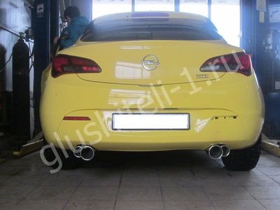 Установка спортивной выхлопной системы Opel Astra J